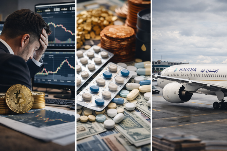 Evening digest: Bitcoin crashes, weight-loss drug price war, Saudia’s fleet expansion