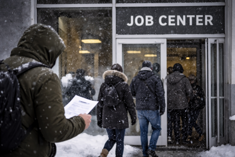 US jobless claims climb amid storms, but labour market holds steady