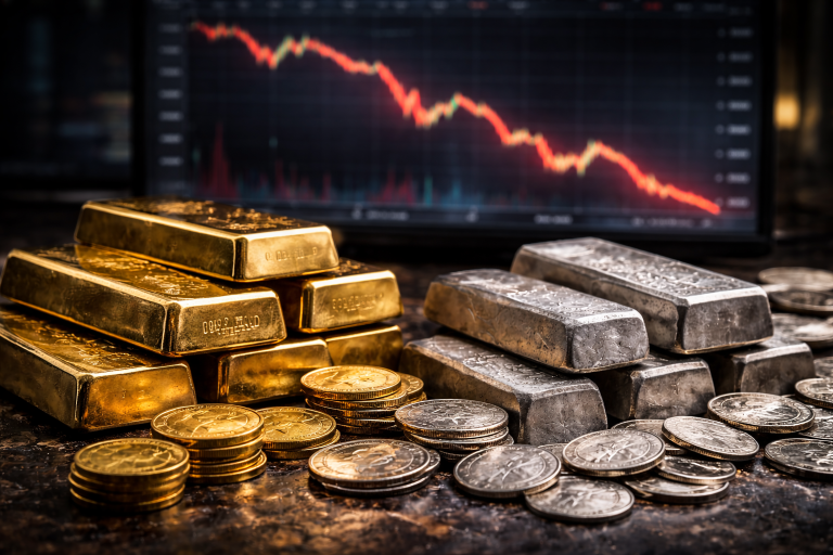 Silver tumbles 10%, gold below $5,000/oz as analysts see continued volatility